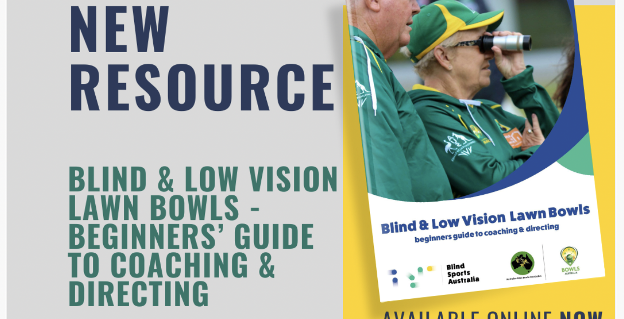 Image of promotion of BLV Lawn Bowls beginners guide to coaching & directing.